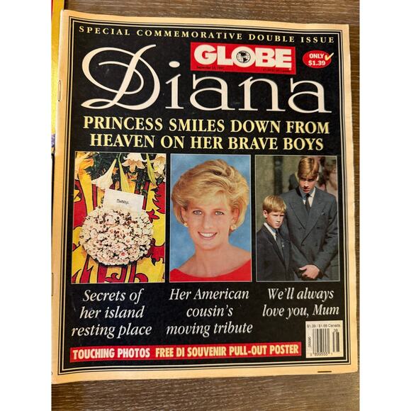 PRINCESS DIANA Lot of 7 Vintage Tabloids Magazines People Globe - Picture 2 of 8